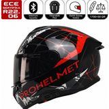 MTS X340 Clay Motosiklet Kaskı Spoiler Mod Güneş Vizörlü Full Face Kask - Çok Renkli
