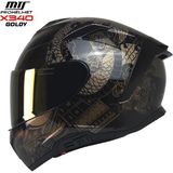 Mts X340 Full Face Güneş Vizörlü Kask (Goldy)