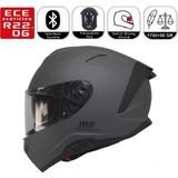 MTS X340 Mat Gri Motosiklet Kaskı Spoiler Mod Güneş Vizörlü Full Face Kask - XL