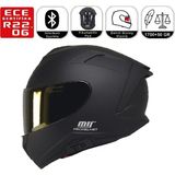MTS X340 Mat Siyah Motosiklet Kaskı Spoiler Mod Güneş Vizörlü Full Face Kask - 2XL
