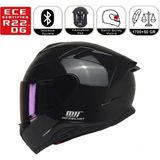 MTS X340 Siyah Full Face Motosiklet Kaskı Güneş Vizörlü Spoiler Mod XL Beden Yüksek Güvenlik