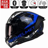 MTS X340 Soly Motosiklet Kaskı Spoiler Mod Güneş Vizörlü Full Face Kask - Çok Renkli