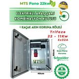 MTSevcharger 22 Kw 5/32 SIEMENS Pano 60 40 20 cm Seyyar Taşınabilir Elektrikli Araç Şarj Cihazı Kombinasyon Kutusu Besleme Panosu Kullanıma Hazır SIEMENS Sigorta ve Kaçak Akım Rolesi 22KW - SİEMENS