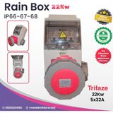 MTSevcharger 22 Kw İP66 Vı Ko 5*32 Trifaze 220 V Monofaze Prizli Halogen Free Taşınabilir Elektrikli Araç Şarj Cihazı Istasyonu Kombinasyon Kutusu Yağmura Yangına Dayanıklı 22KW Pano