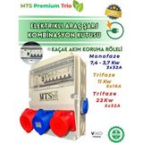 MTSevcharger 22KW + 11 Kw + 7.4 Kw 3 Lü Kombinasyon Kutusu V'ko Kaçak Akım Role ve Sigorta Elektrikli Araç Şarj Cihazı Istasyonu Besleme Kutusu - SCHNEIDER