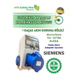 Mtsevcharger 7.4 Kw Siemens Sigorta Elektrikli Araç Şarj Cihazı Kombinasyon Kutusu Tesla Mavi Adaptör Uyumlu
