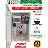 MTSevcharger SCHNEİDER 22KW 5/32 + 7 KW 3/32 + 3.7 KW 220 TRİFAZR MONOFAZE Kaçak Akım Roleli İP66 ABS Kombinasyon Kutusu Pano Elektrikli Araç Şarj Cihazı Istasyonu Tesla Mavi Adaptör TOGG Uyumlu