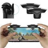 MTV Gadgets Mobile Game Triggers Clip Joystick Shoot Aim Buttons with Zero Latency Gaming for mobiles, Compatible with Call of Duty Mobile, Fortnite, PUBG New State 1 Pair, Grey and Black, (AK04)