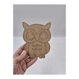 Mu Art Ahşap 10 Adet Ahşap Boyanabilir Bebek Hayvanlar Baykuş Figürü Eğitici Aktivite ve Boyama Seti 15 cm (3mm Ham MDF) no108