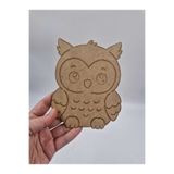 Mu Art Ahşap 10 Adet Ahşap Boyanabilir Sevimli Baykuş Figürü Eğitici Aktivite ve Boyama Seti 15 cm (3mm Ham MDF) no21