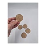 Mu Art Ahşap 5 cm çapında 5 adet yuvarlak 3mm MDF disk seti