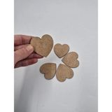 Mu Art Ahşap 5 cm ebadında 5 adet kalp 3mm MDF seti boyanabilir