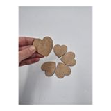 Mu Art Ahşap 5 cm ebadında 50 adet kalp 3mm MDF seti boyanabilir