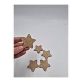 Mu Art Ahşap 5 cm ebadında 50 adet yıldız 3mm MDF seti boyanabilir