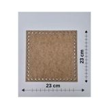 Mu Art Ahşap Ahşap 23x23 Cm 1 Adet Tepsi Örgü Plakası Supla Delikli Altlık Tığ Taban İşi Sepet Tabanı