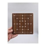 Mu Art Ahşap Ahşap 3 Taş ve 9 Taş Seti Zeka Akıl Mantık Strateji Oyunları(16x16 cm)