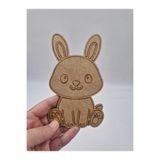 Mu Art Ahşap Ahşap Boyanabilir Bebek Hayvanlar Tavşan Figürü Eğitici Aktivite ve Boyama Seti 15 cm (3mm Ham MDF) no4