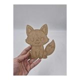 Mu Art Ahşap Ahşap Boyanabilir Bebek Hayvanlar Tilki Figürü Eğitici Aktivite ve Boyama Seti 15 cm (3mm Ham MDF) no65