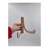 Mu Art Ahşap Ahşap Çerçeve Tabak Sergileme Ayağı Standı Sergi Ayak Dizayn C 15 cm