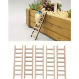 Mu Art Ahşap Ahşap Dekoratif Minyatür Oyuncak Merdiven Boyanabilir 12 cm x 4 cm - 15 cm