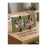 Mu Art Ahşap Ahşap Fotoğraf Çerçevesi Masaüstü Resim Çerçevesi Ayaklı 21x9 cm