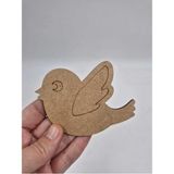 Mu Art Ahşap Ahşap Kuş Figürü Kendin Yap Boyama Seti - 3 mm Ham MDF Lazer Kesim Hobi Aktivite (10 cm) no6