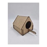 Mu Art Ahşap Ahşap Kuş Yuvası Evi Boyanabilir (Etkkinlik İçin) 13 Cm X 12 Cm X 11 Cm