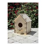 Mu Art Ahşap Ahşap Kuş Yuvası Evi Boyanabilir (Etkkinlik İçin) 14 Cm X 11 Cm X 11 Cm