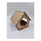 Mu Art Ahşap Ahşap Kuş Yuvası Evi Boyanabilir (Etkkinlik İçin) 20 Cm X 15 Cm X 15 Cm