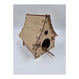 Mu Art Ahşap Ahşap Kuş Yuvası Evi Boyanabilir (Etkkinlik İçin) 20 Cm X 17 Cm X 17 Cm