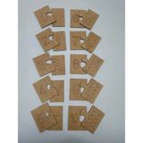 Mu Art Ahşap Ahşap Sayılar Zeka Kartları Eşleştirme Oyunu Okul Öncesi Eğitim Materyali Puzzle Boyanabilir - 9 cm x 6 cm