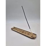 Mu Art Ahşap Ahşap Tütsülük Tütsü Yakacağı Tütsü Tutacağı Çubuk Tütsü Oda Kokusu Tutacağı No2 - 25 cm