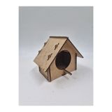 Mu Art Ahşap Kuş Yuvası Evi Boyanabilir (Etkkinlik İçin) 14 Cm X 12 Cm X 9 Cm