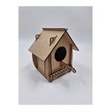 Mu Art Ahşap Kuş Yuvası Evi Boyanabilir (Etkkinlik İçin) 15 Cm X 12 Cm X 10 Cm