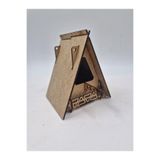 Mu Art Ahşap Üçgen Kuş Yuvası Evi Boyanabilir (Etkkinlik İçin) 15 Cm X 12 Cm X 11 Cm
