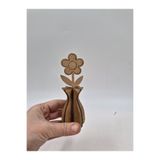 Mu Art Ahşap Vazolu Birli Çiçek Ahşap Oyuncak 3D Aktivite Karne Hediyesi Yaz Okulu Kreş Anaokulu