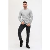 Mualta -bisiklet Yaka Gri 20/10 Iki Iplik Kışlık Iş Sweatshirt Gri-S