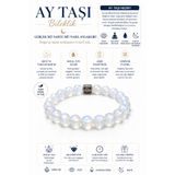 Muammer Köksal Design Opal Taşı Faset Kesim Bileklik Doğal Taş Beyaz Işıltılı Unisex Doğal Taş Hediyelik