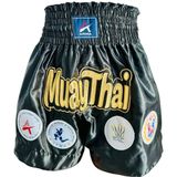 Muay Thai Müsabaka Şortu (Siyah) AR10059 - 3XS