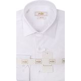 Mube Erkek Likralı Slim Fit Pamuk Gömlek - Beyaz - XL