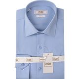 Mube Erkek Likralı Slim Fit Pamuk Gömlek - Buz Mavi