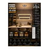 Mubeda Aydınlatma Modern İkili Krom Led Avize - 4 Renk Aydınlatma Seçeneği (Kumandalı)