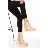 Mubiano 507-N Kadın Nude Kalın Topuk Kısa Bot&bootie - 40
