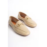 Mubiano Collection Kadın Hakiki Deri Babet Bej -mcmng2446-bj