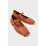 Mubiano Collection Kadın Hakiki Deri Babet Taba -mcmng24450-tb