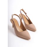 Mubiano Collection Kadın Topuklu Hakiki Deri Stiletto & Ayakkabı Nude -mcrgn80124-n