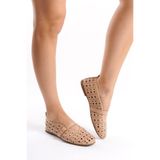 Mubiano Collection Mubiano Hakiki Deri Collection Kadın Babet Nude -MCRGN8034-N, 36