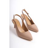 Mubiano Collection Mubiano Hakiki Deri Collection Kadın Topuklu Stiletto & Ayakkabı Nude -MCRGN80124-N - 36