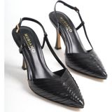 Mubiano Collection Mubiano Hakiki Deri Collection Kadın Topuklu Stiletto & Ayakkabı Siyah -MCBRG5738-S