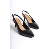 Mubiano Collection Mubiano Hakiki Deri Collection Kadın Topuklu Stiletto & Ayakkabı Siyah -MCRGN80124-S - 38